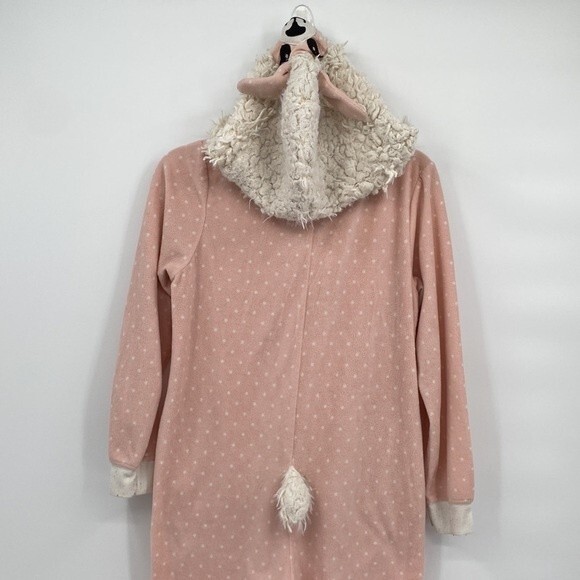 Xhilaration Llama Heart Target Jumpsuit Union Suit Pajama Sleepwear Pink S - Picture 5 of 7